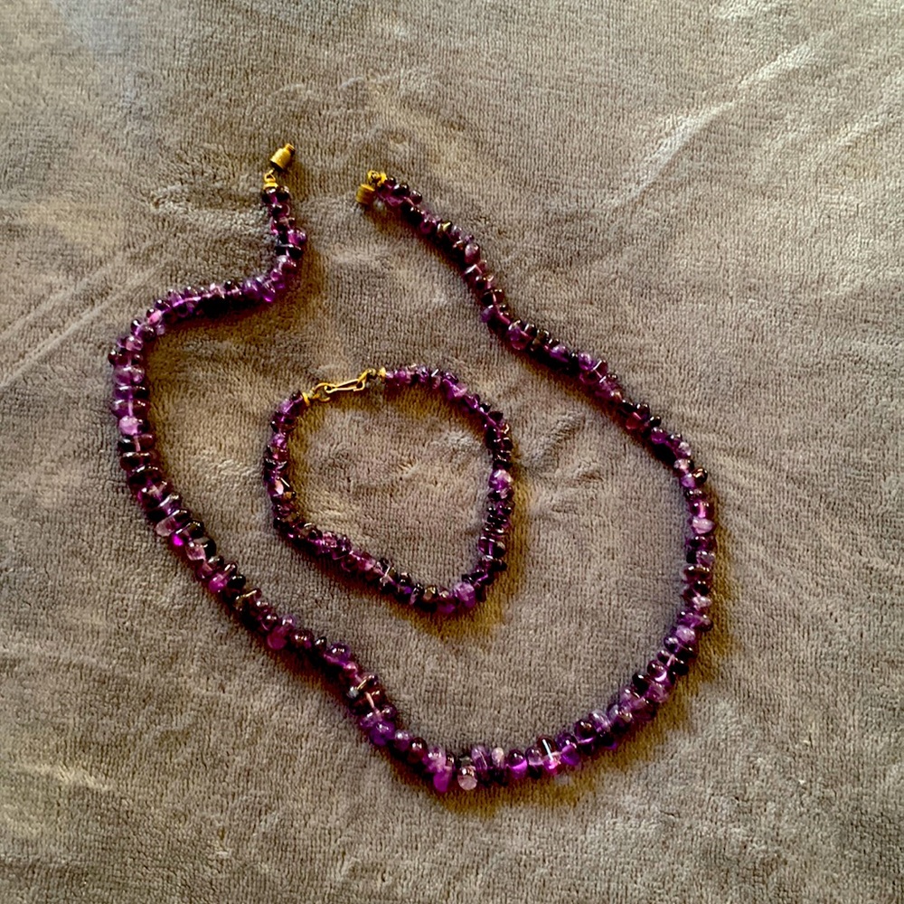 Amethyst necklace and bracelet 💜